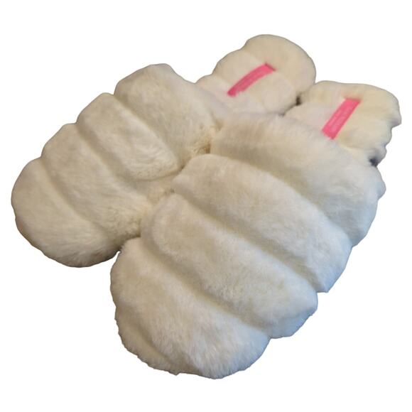 NWOT Isaac Mizrahi Slide On Faux Fur Slippers women's size L (9-10) - Picture 1 of 4